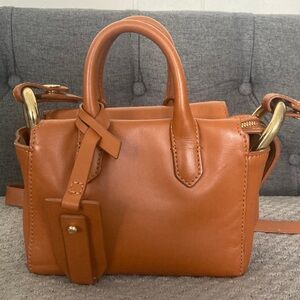 J.Crew Elegant Tan Leather Handbag